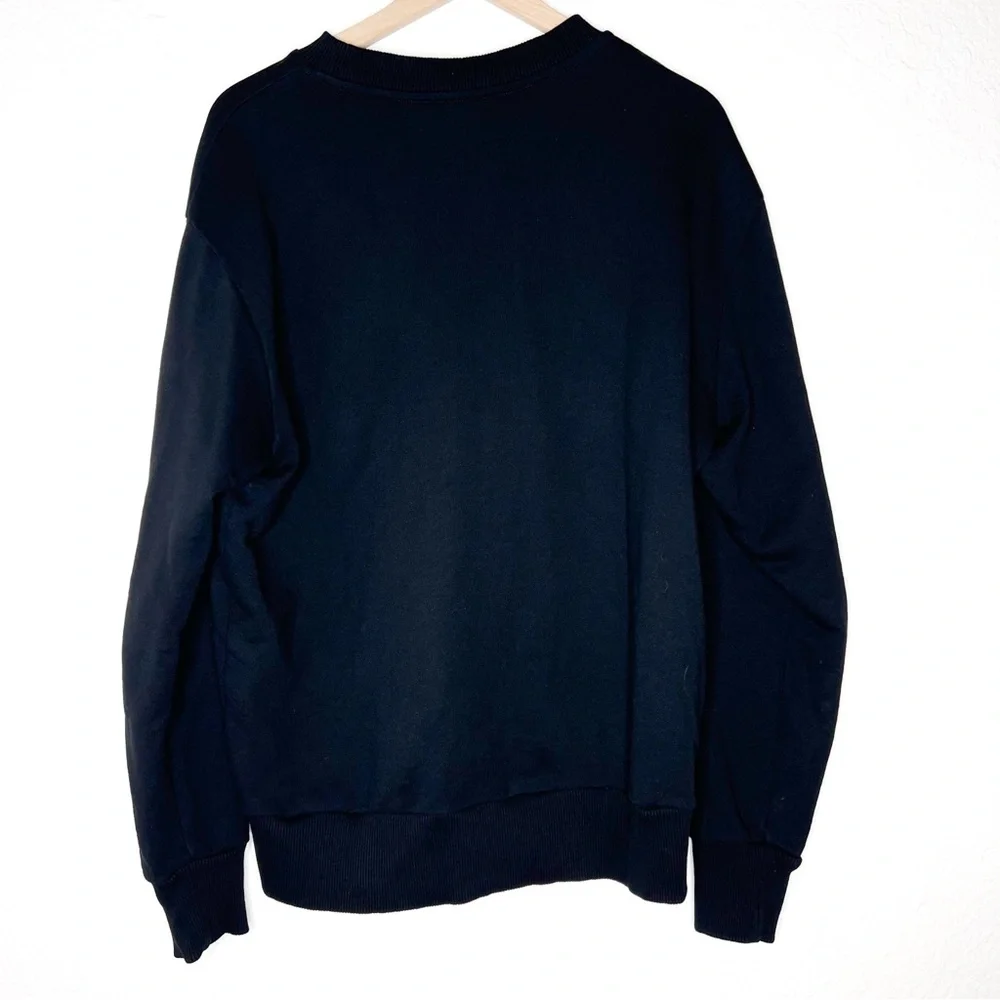 Diesel S-Bay-BX5 Sweatshirt Black Crewneck Logo Barb Wire Mens size Medium
